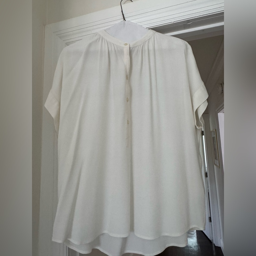 Light Weight White Button Down Blouse - image 1